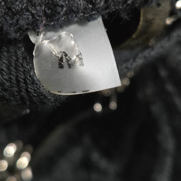 Paparazzi Biz Embroidered Asymmetric Cardigan Jacket Black Duster Cotton Medium - Picture 7 of 16